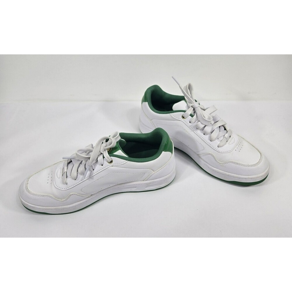 Puma Women's Size 7.5 White Green Lace‎ Up Sneakers